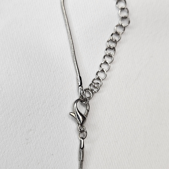 Butterfly Beaded Silver Necklace - Picture 5 of 11